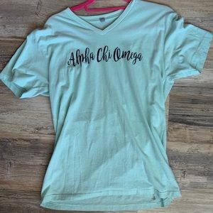 neon blue collage shirt